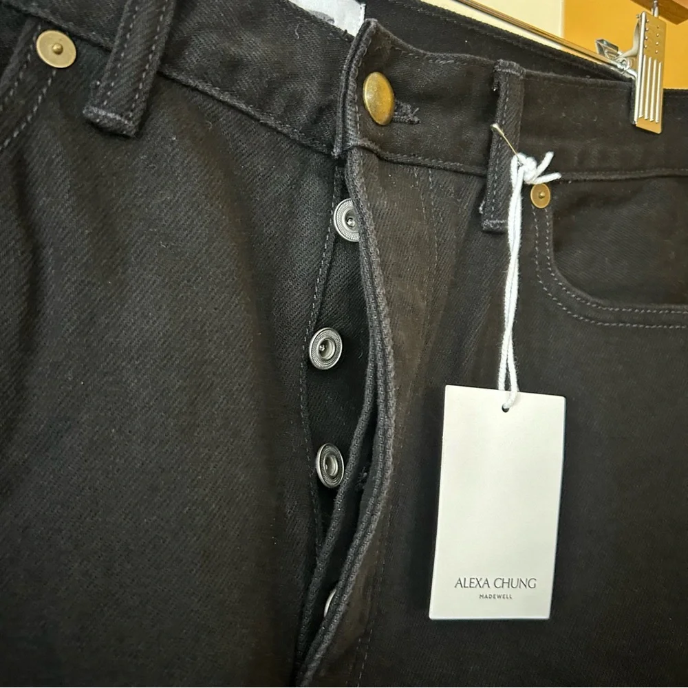 Alexa Chung x Madewell‎ High-Rise Straight Jeans Outridge Wash Black NWT Size 27